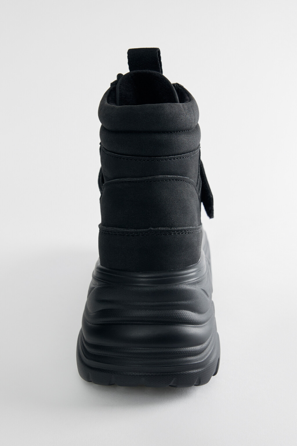Ботинки из искусственного нубука на высокой подошве - цвет черный - 4