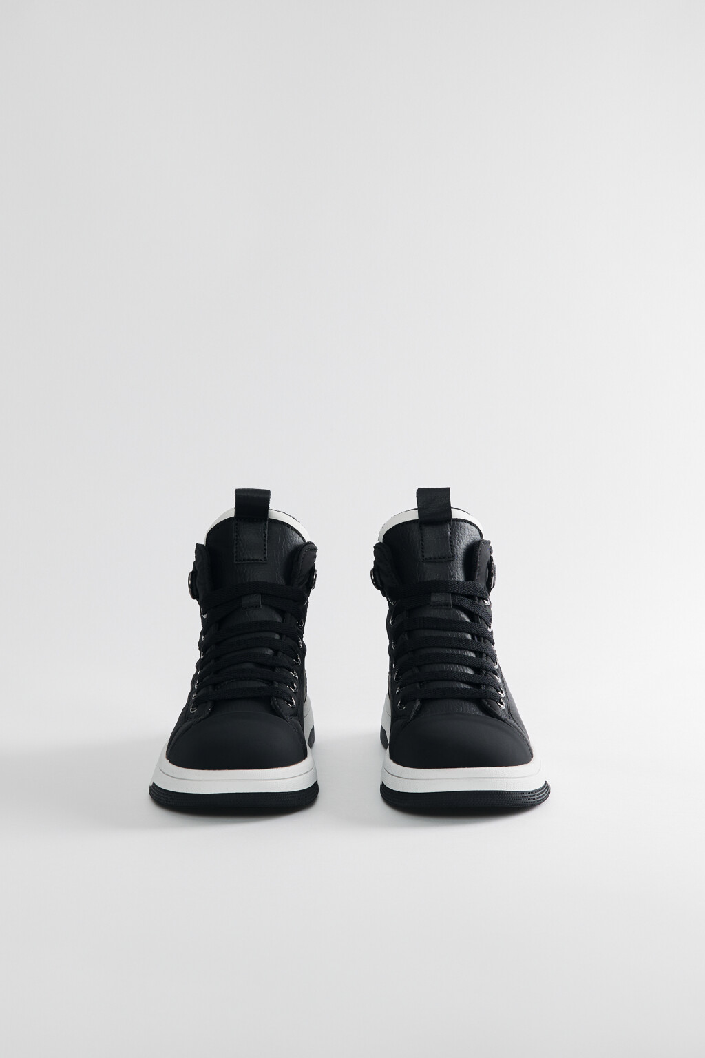 Кеды высокие текстильные из нейлона - цвет черный - 2