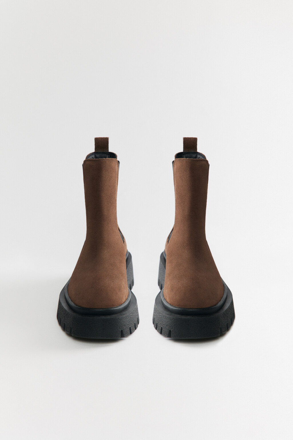 Ботинки-челси из натуральной замши - цвет коричневый - 4