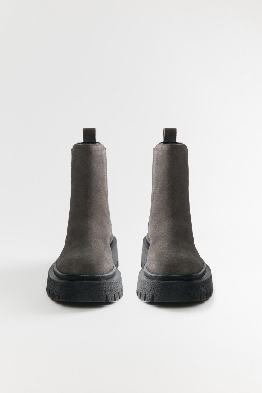 Ботинки-челси из натуральной замши - цвет серый - 4