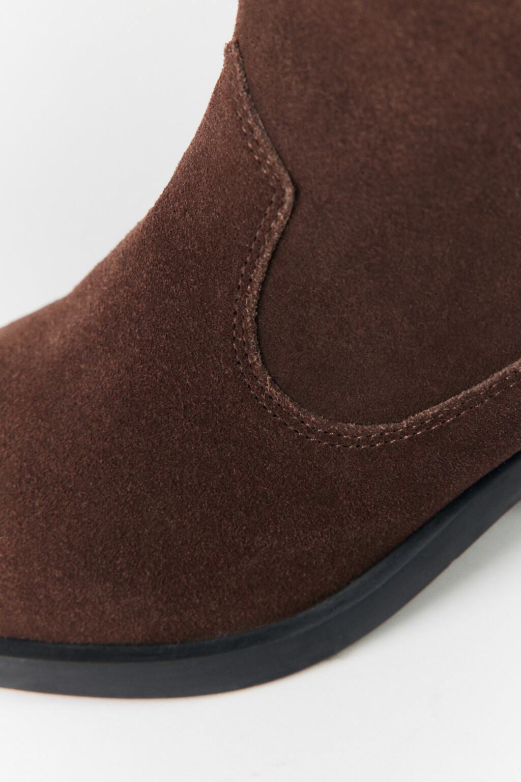 Ботинки-казаки из натуральной замши - цвет коричневый - 4