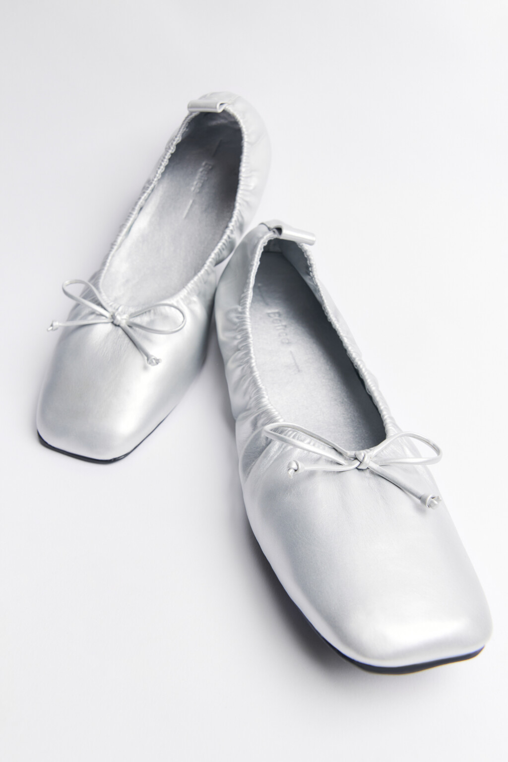 Балетки мягкие с круглым носком и бантиком - цвет серый - 6