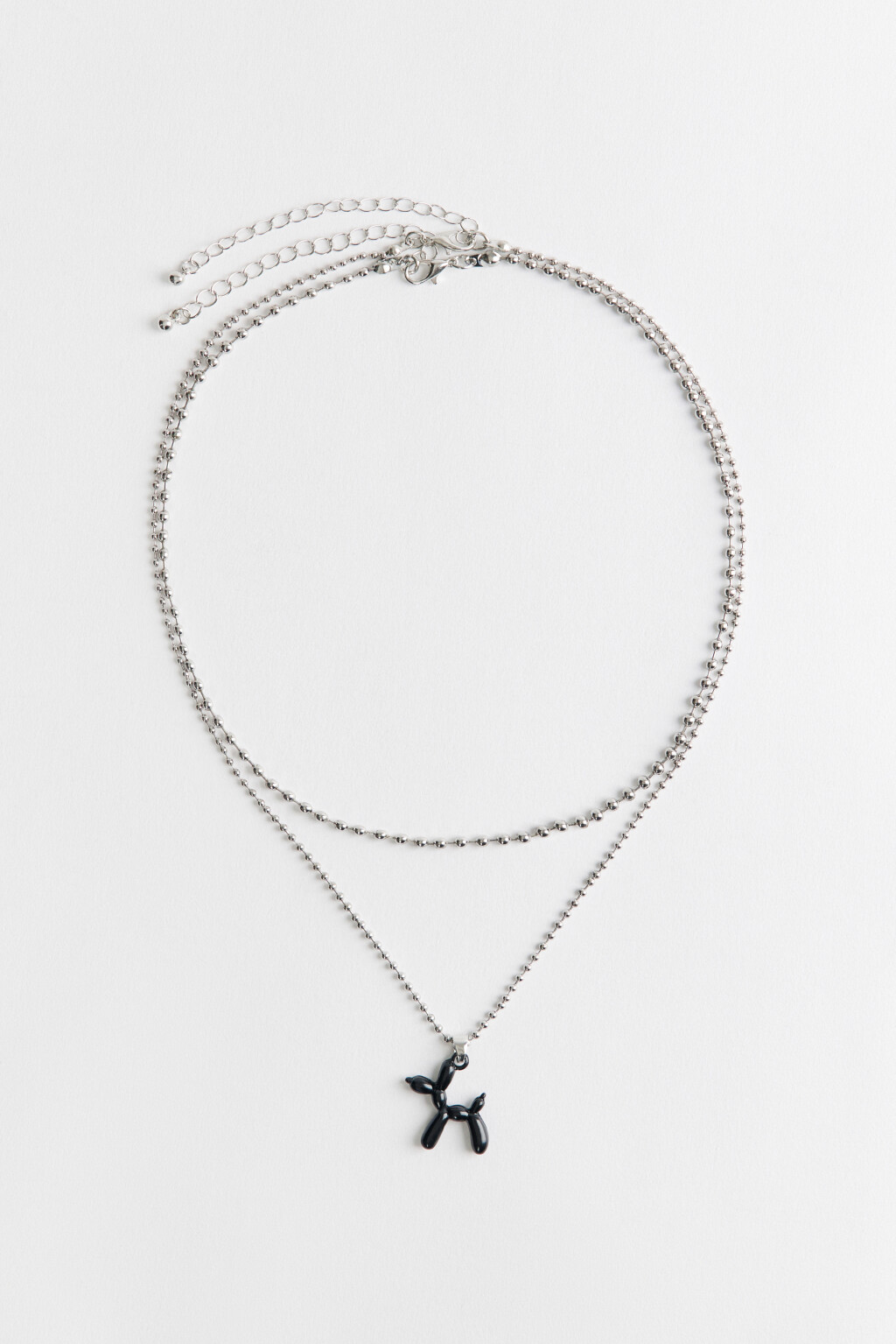 Набор шейных украшений женский - цвет серый - 1