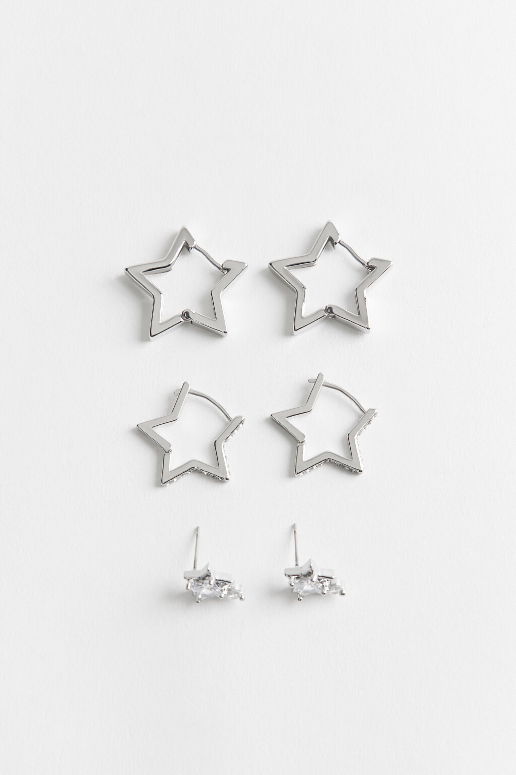 серьги женские в наборе - цвет серый - 1