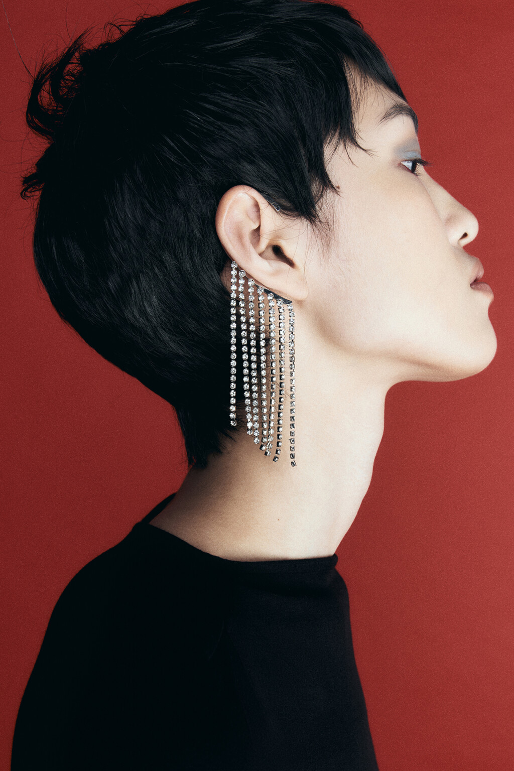 серьга женская - цвет серый - 3