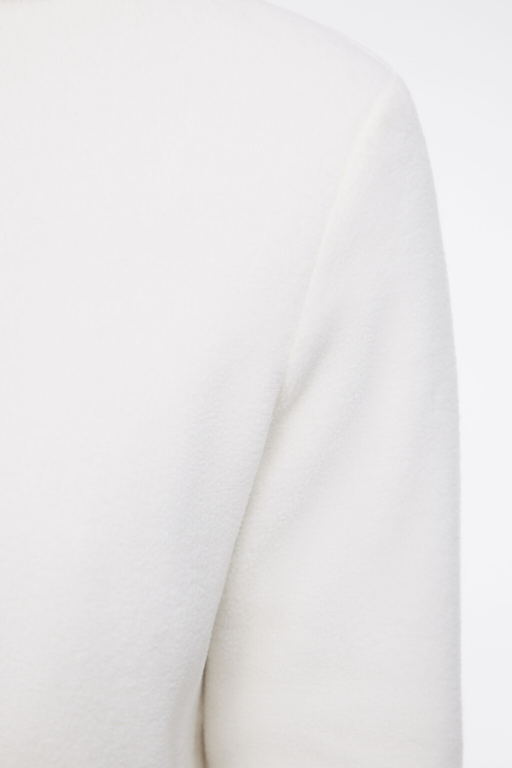 Толстовка на молнии флисовая с воротником-стойкой - цвет белый - 8