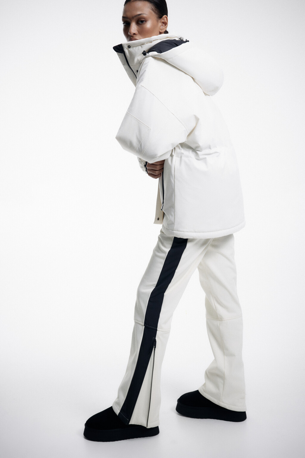 Куртка горнолыжная с капюшоном и влагозащитой - цвет ванильный - 6