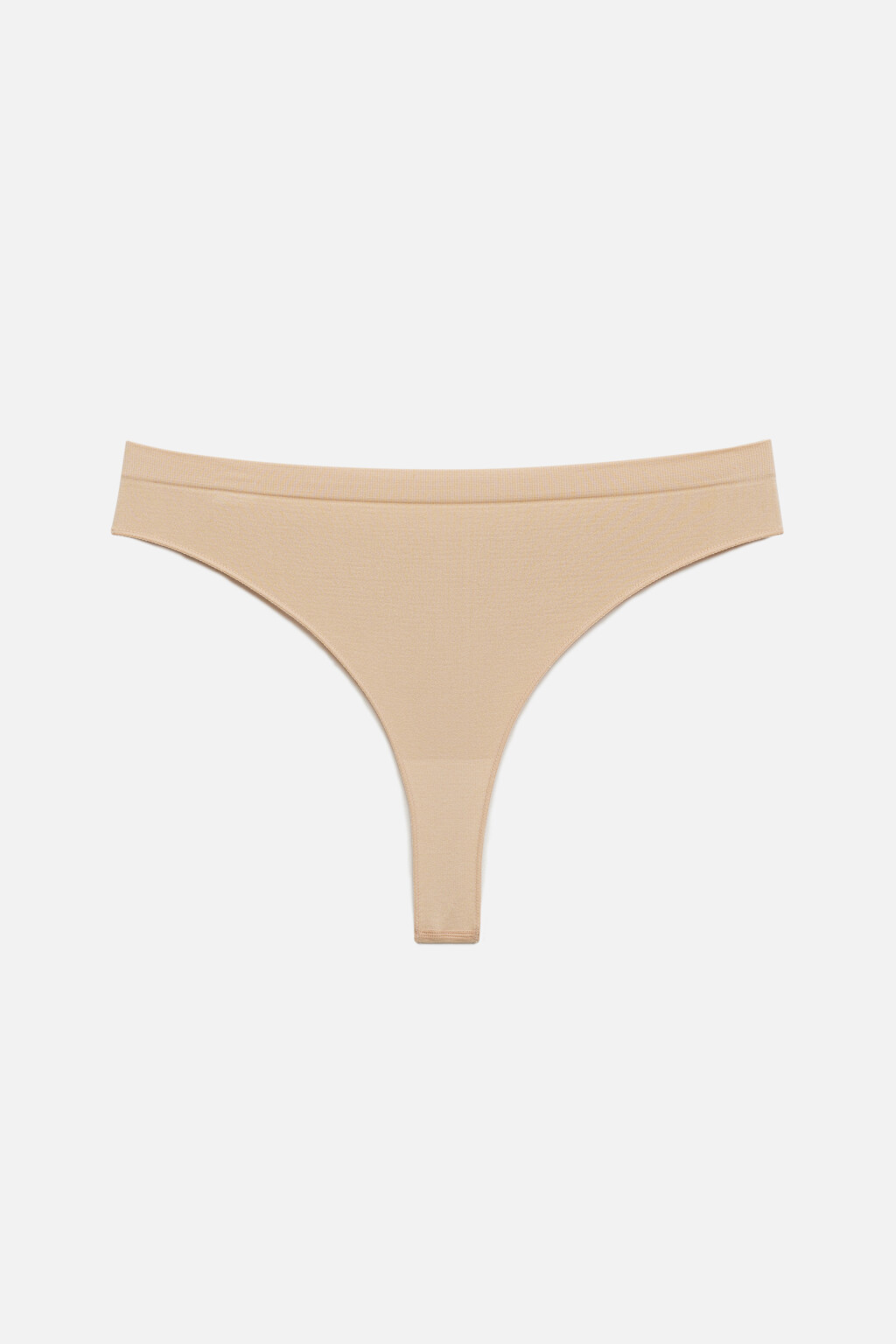 Трусики-стринги бесшовные со средней посадкой - цвет бежевый - 4