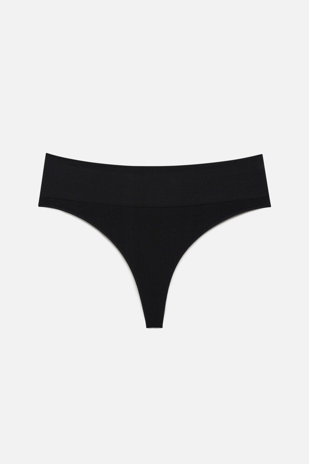 Трусики-стринги бесшовные с высокой посадкой - цвет черный - 4