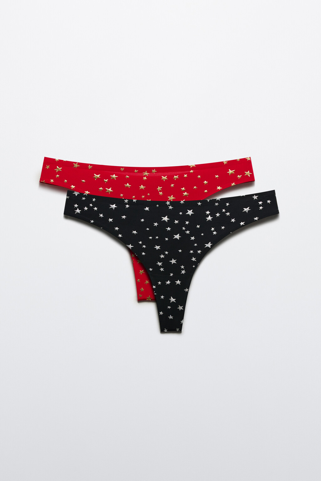 Набор трусиков-стрингов со звездочками (2 пары) - цвет мультиколор - 6