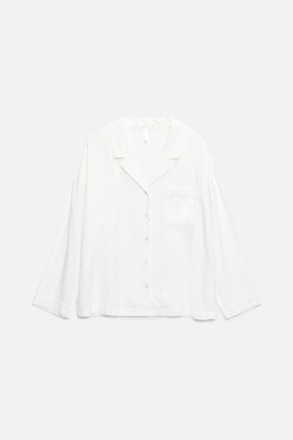 Рубашка oversize домашняя из вискозы с люрексом - цвет серый - 7