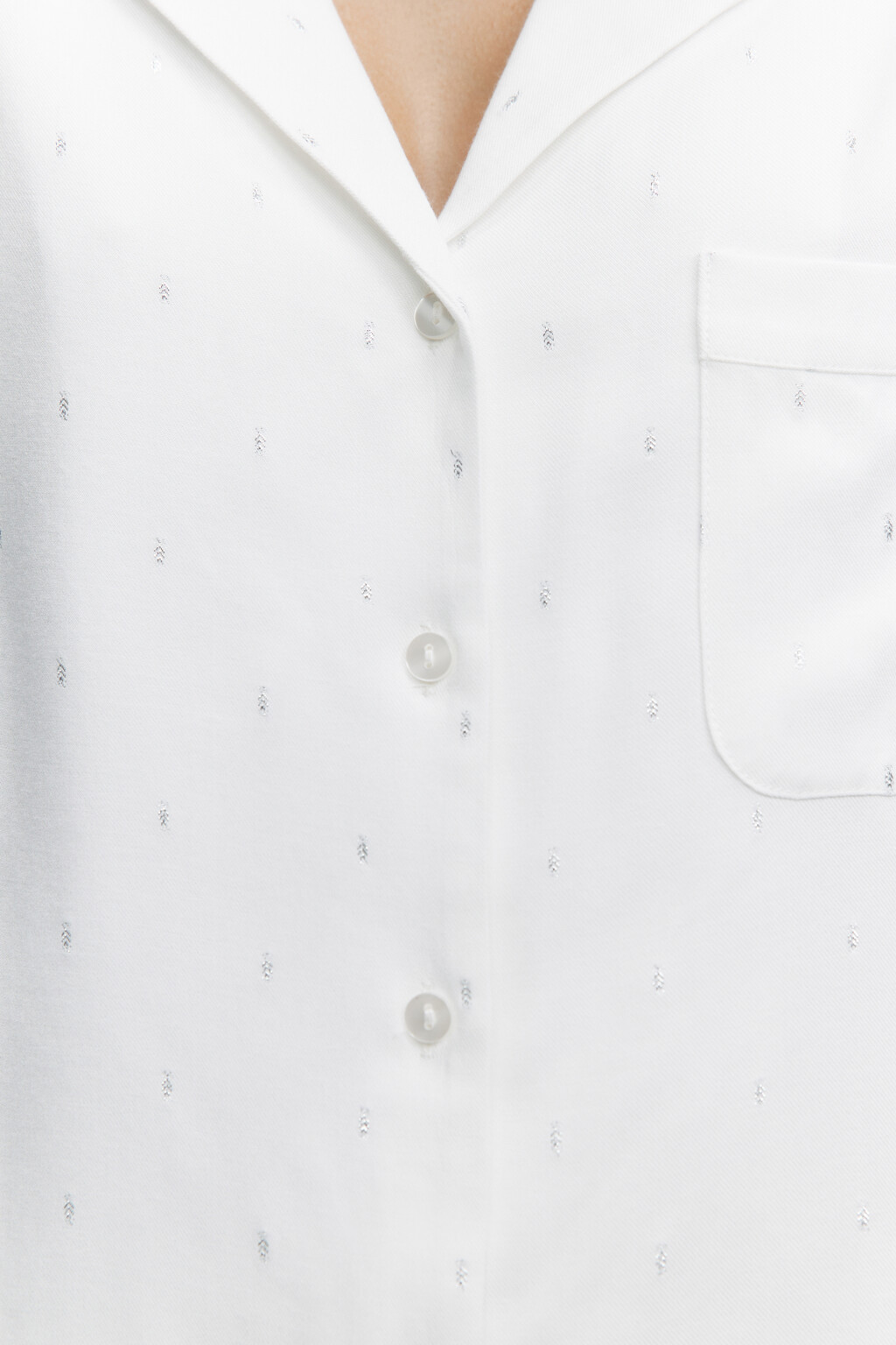 Рубашка oversize домашняя из вискозы с люрексом - цвет серый - 5