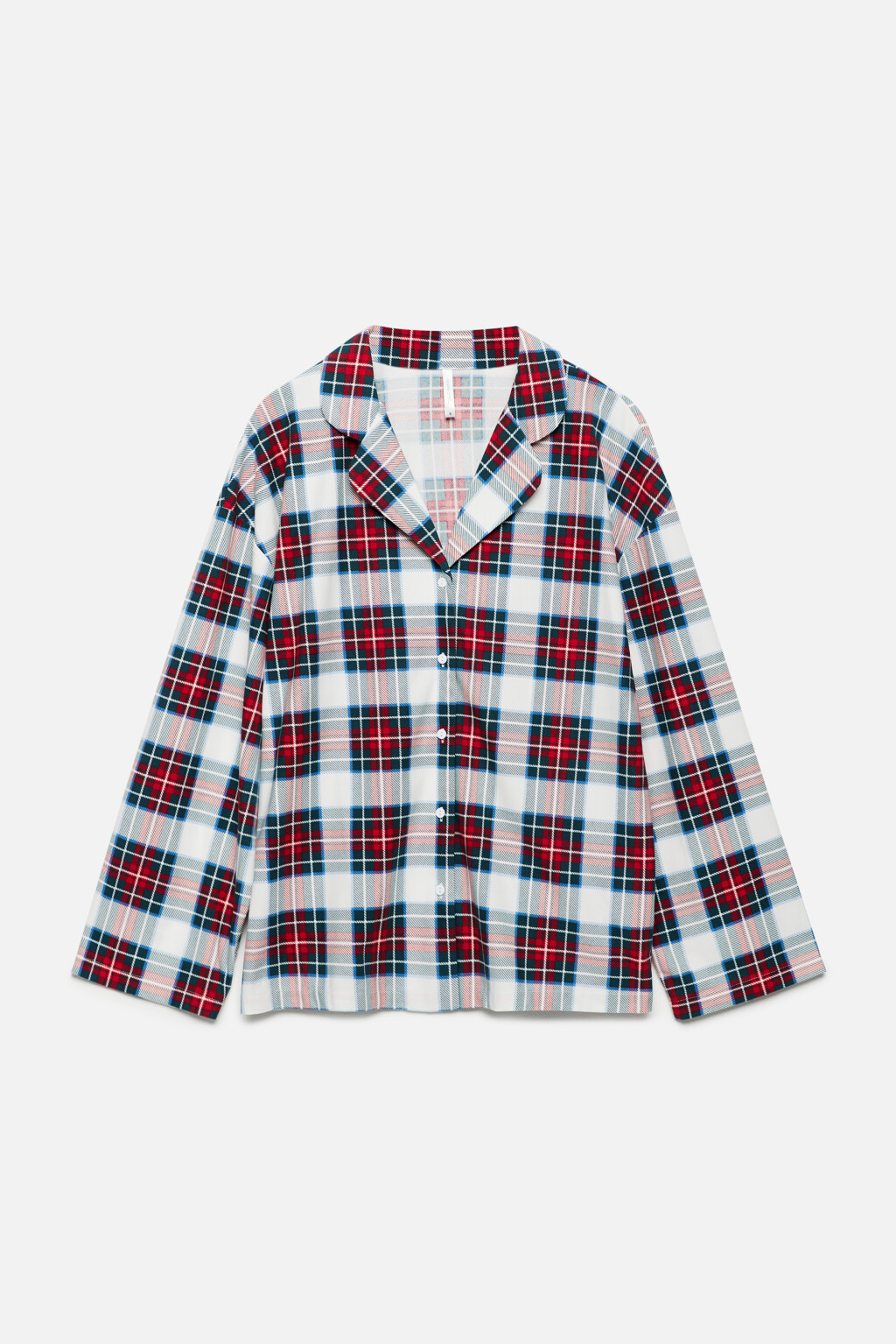 Рубашка oversize домашняя из мягкой ткани - цвет белый - 8