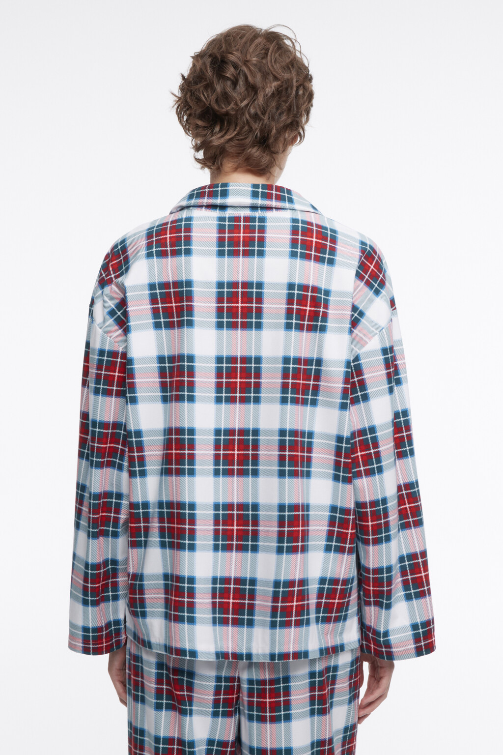 Рубашка oversize домашняя из мягкой ткани - цвет белый - 5