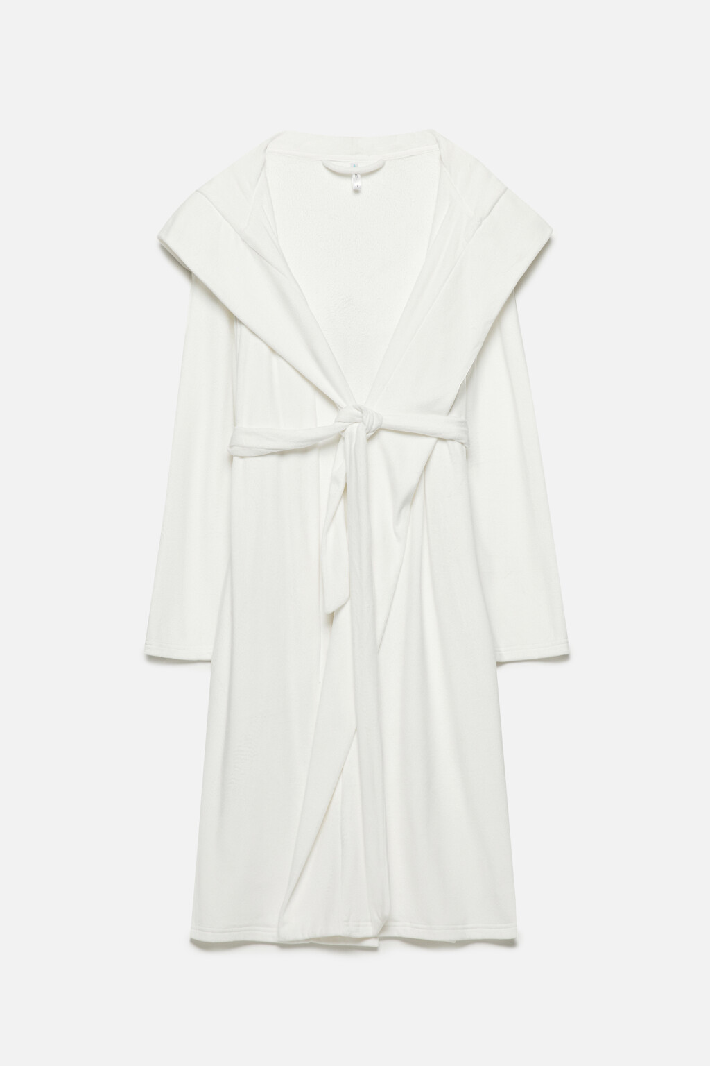 Халат велюровый с длинными ушами на капюшоне - цвет белый - 8