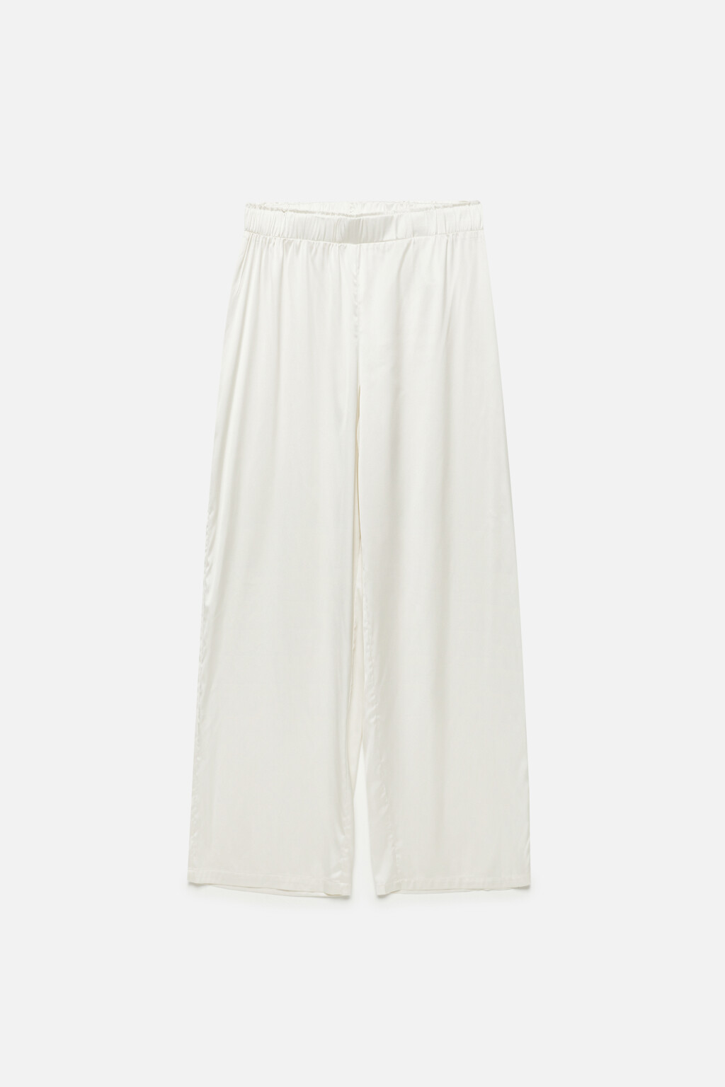 Брюки домашние из сатиновой ткани - цвет белый - 6