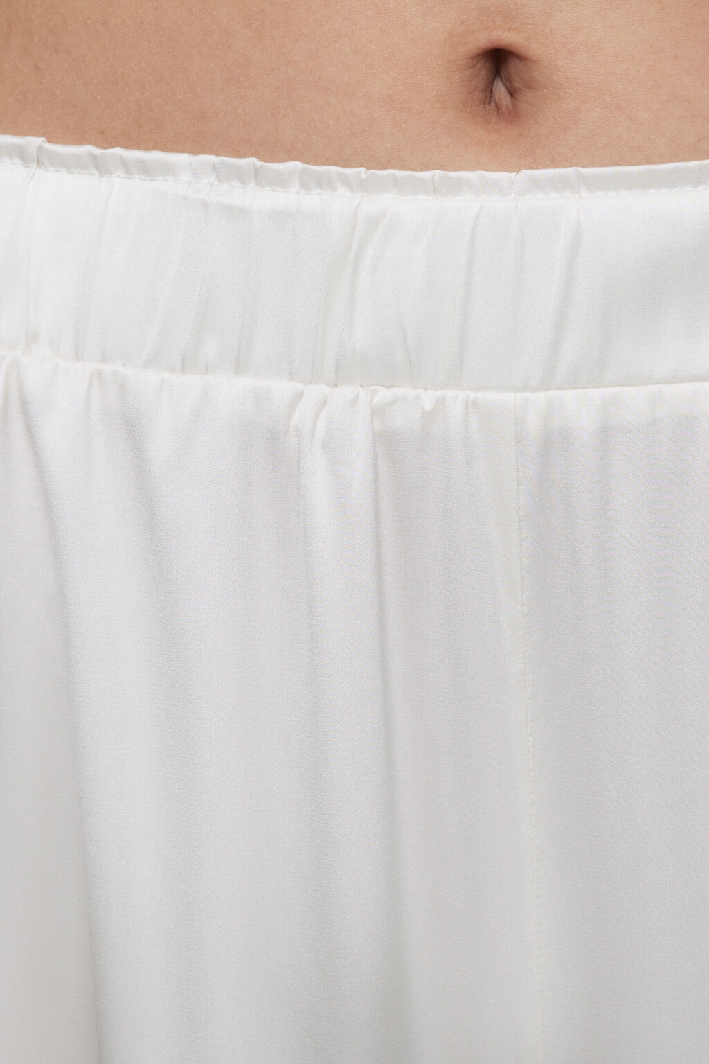 Брюки домашние из сатиновой ткани - цвет белый - 5