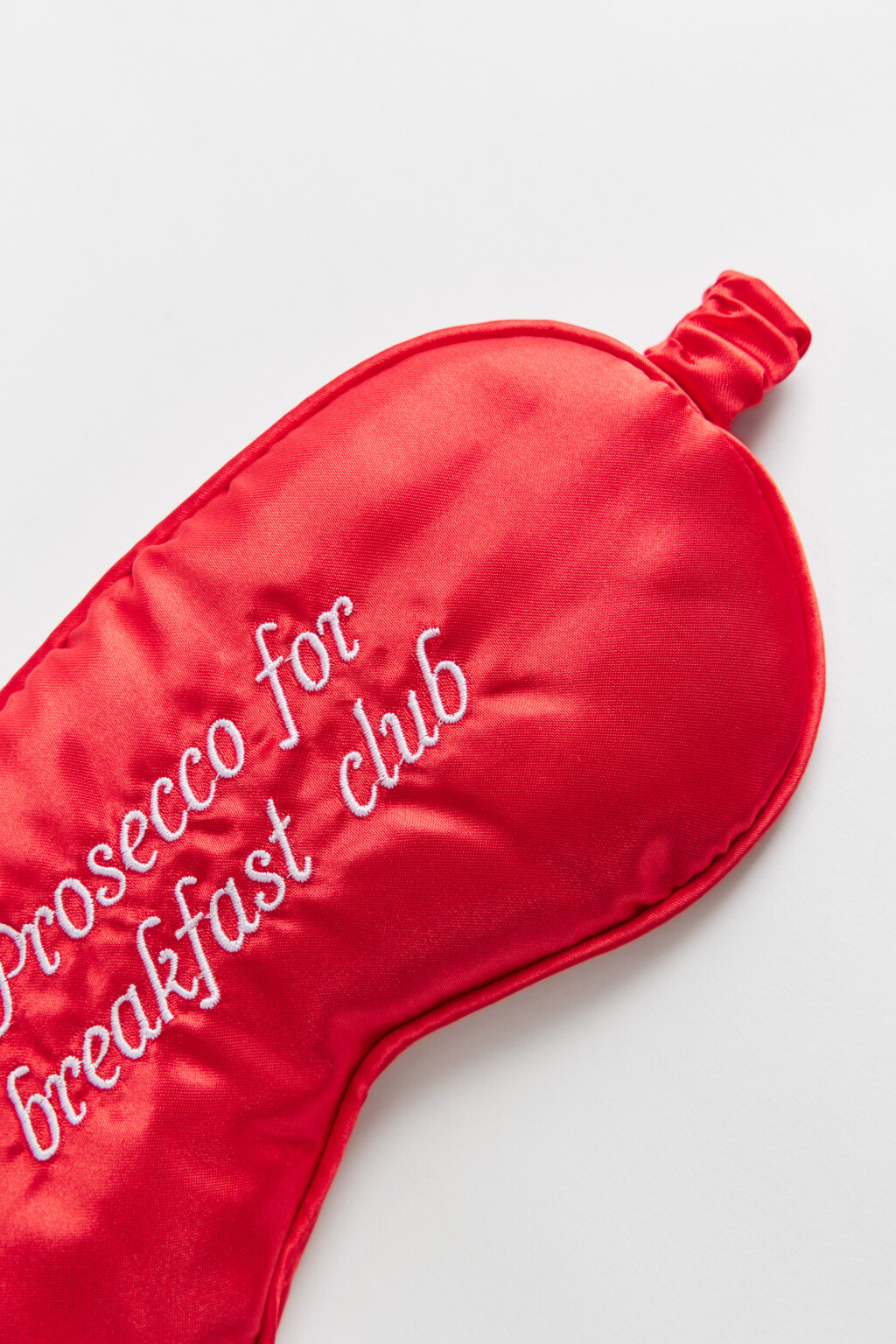 Маска для сна с вышитой надписью - цвет красный - 2