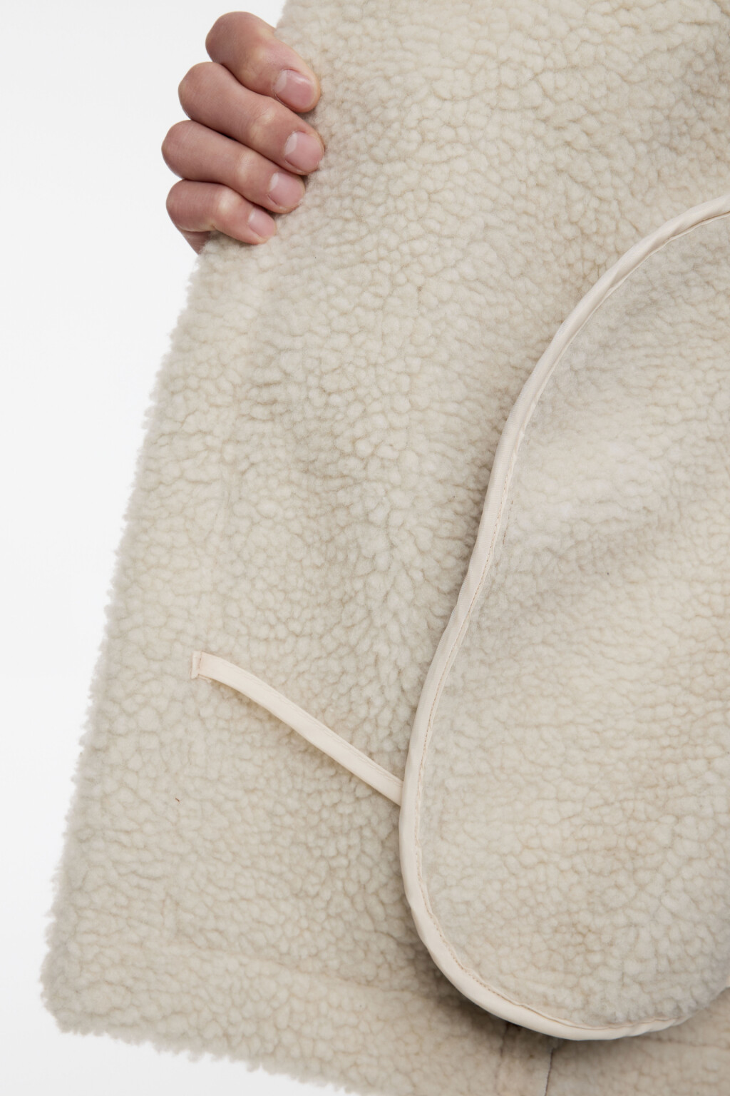 Куртка-дубленка короткая с воротником - цвет коричневый - 7