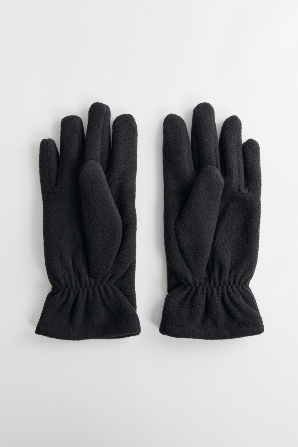 Перчатки теплые из флисовой ткани - цвет черный - 2