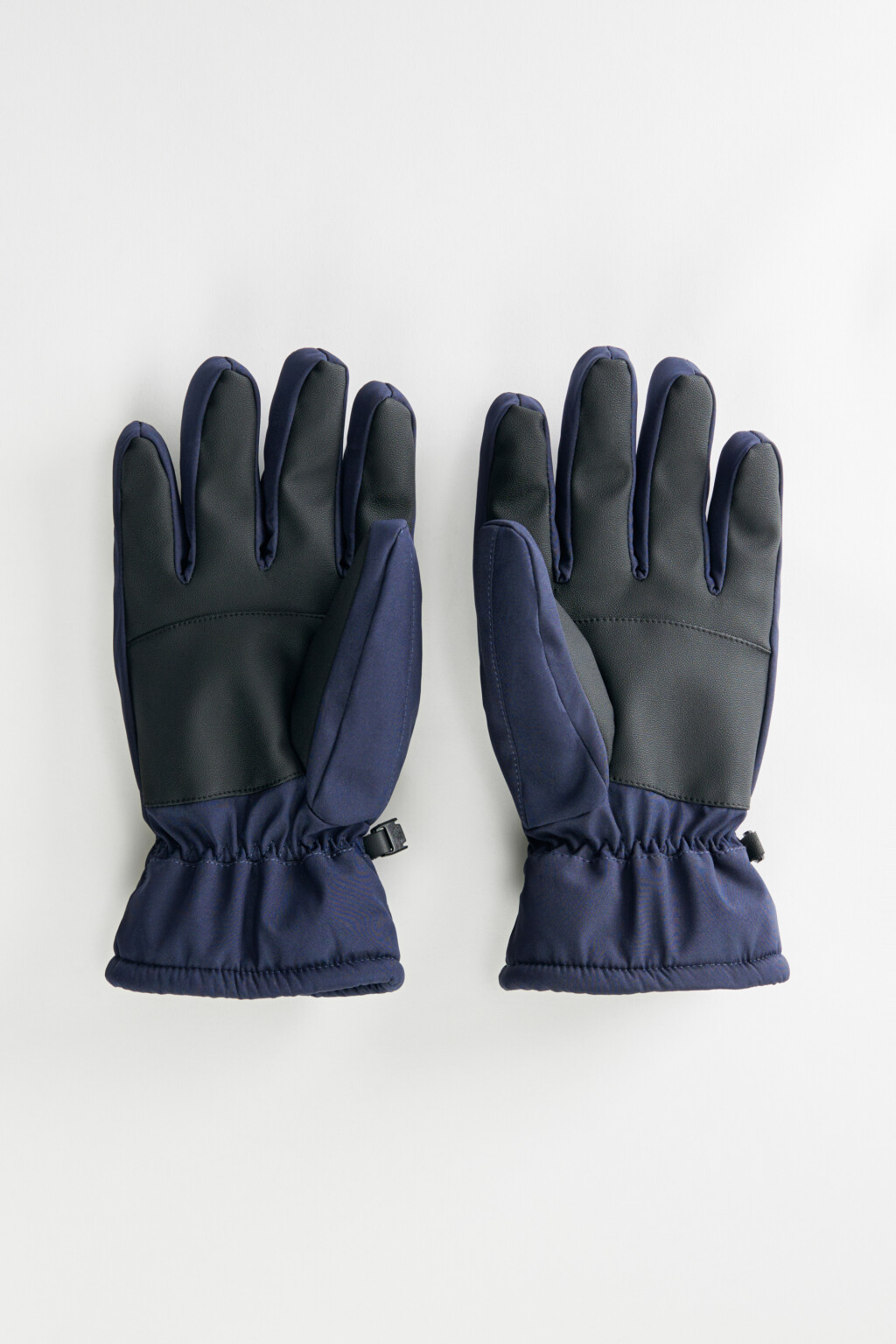 Перчатки стеганые утепленные с застежкой - цвет синий - 2