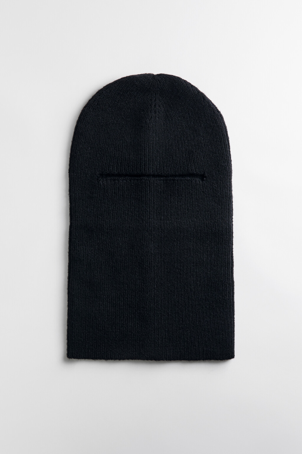 Шапка-балаклава вязаная с прорезью для глаз - цвет черный - 2