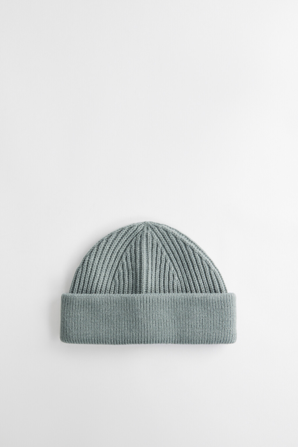 Шапка-бини вязаная короткая до ушей - цвет мятный - 3