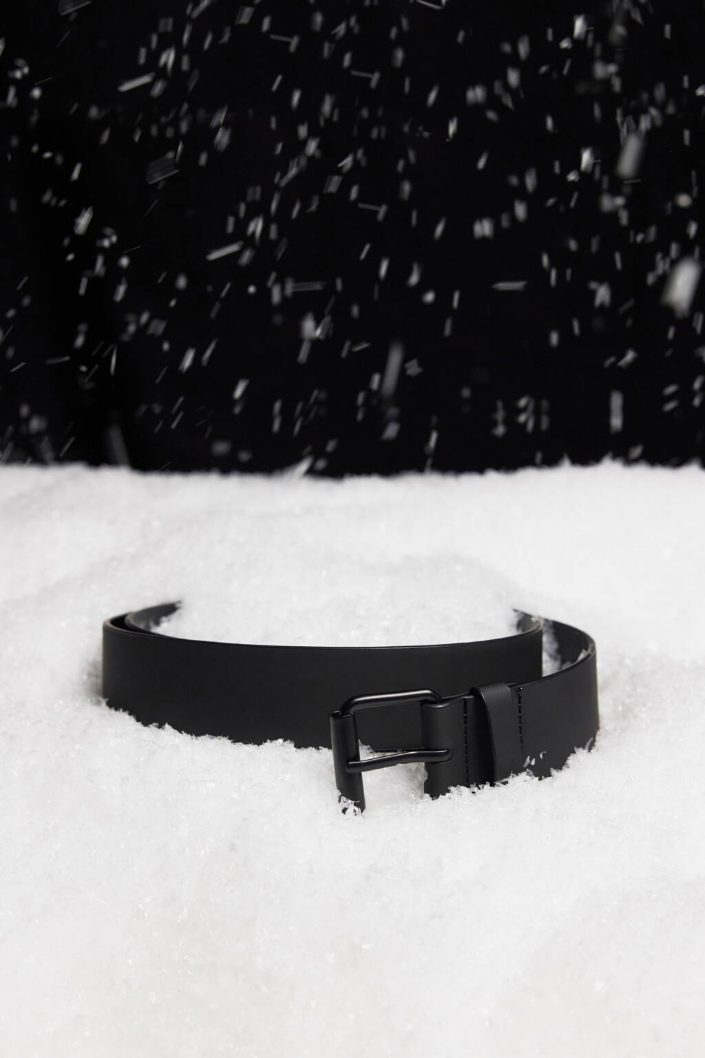 Ремень брючный из искусственной кожи - цвет черный - 3