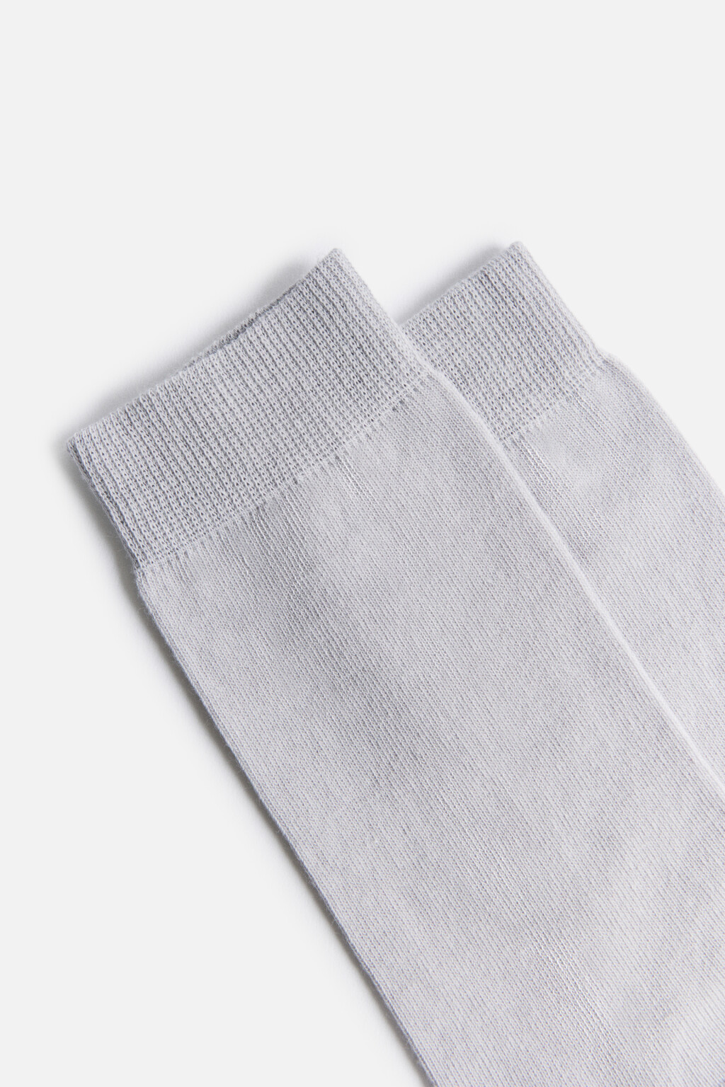 Носки высокие однотонные - цвет серый - 2