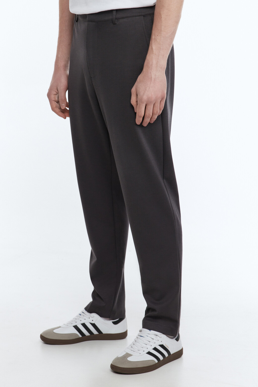 Брюки прямые вискозные со средней посадкой - цвет серый - 2