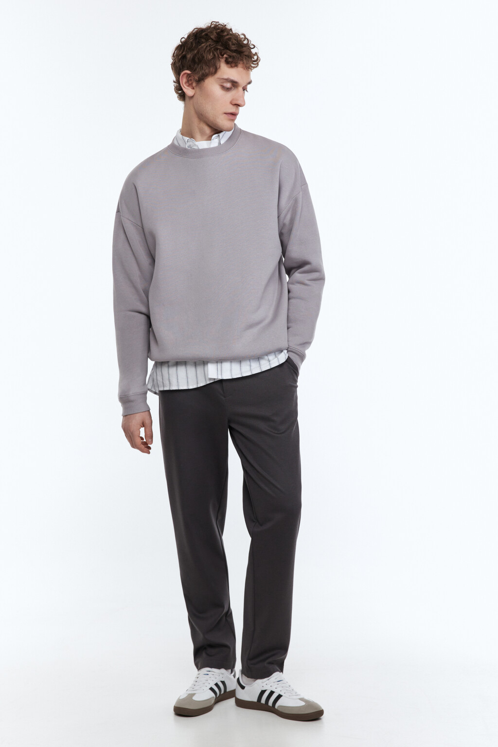 Брюки прямые вискозные со средней посадкой - цвет серый - 5