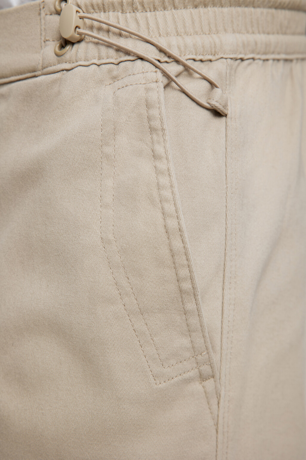 Брюки-парашюты хлопковые широкие с карманами карго - цвет бежевый - 6
