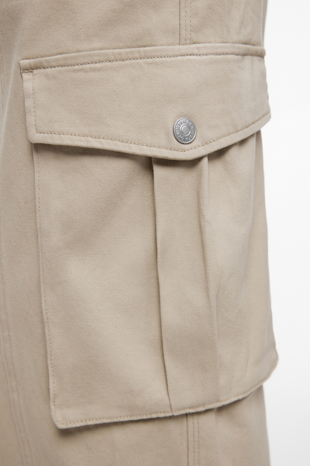 Брюки-парашюты хлопковые широкие с карманами карго - цвет бежевый - 7