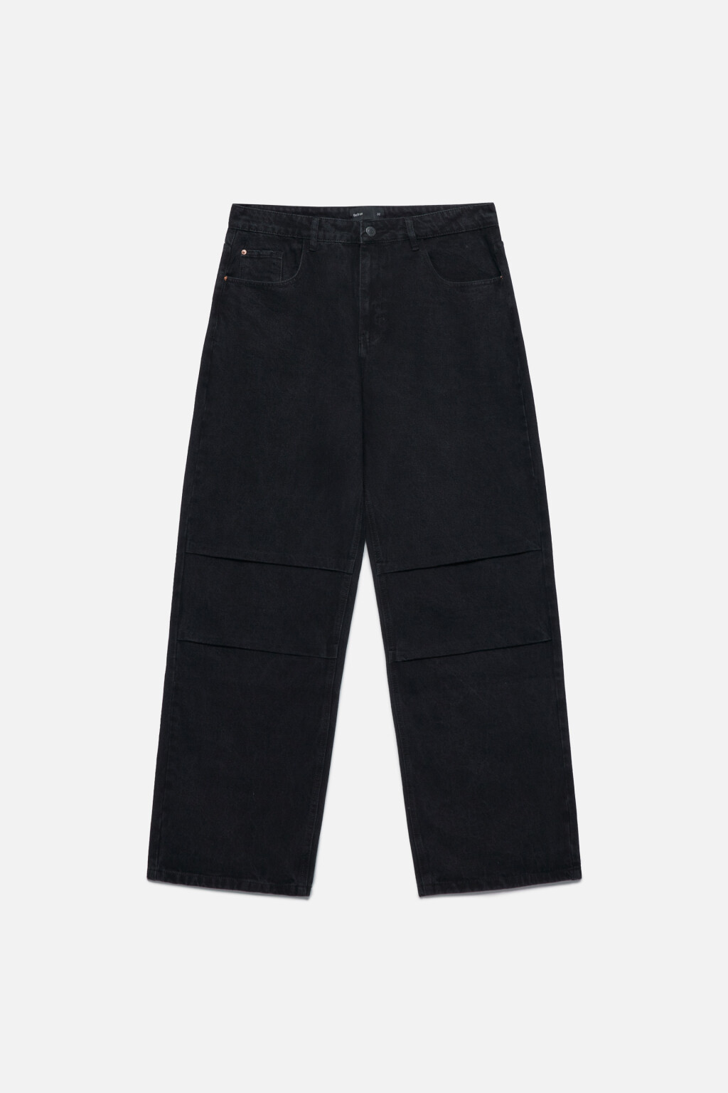 Джинсы wide широкие объемные с вареным эффектом - цвет черный - 9