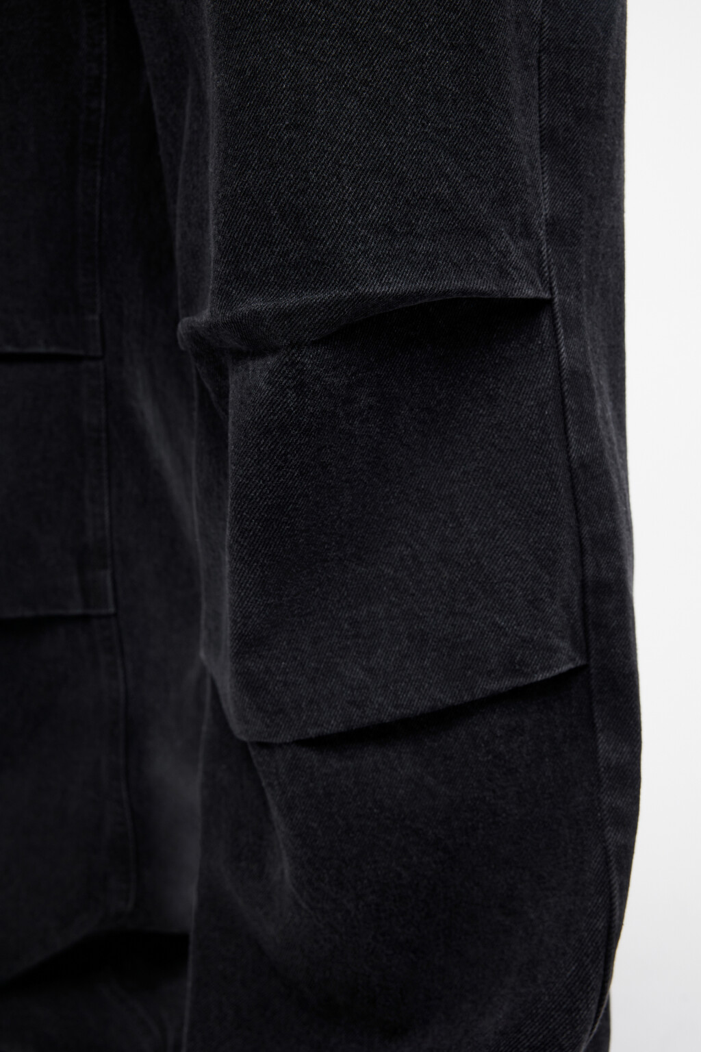 Джинсы wide широкие объемные с вареным эффектом - цвет черный - 7