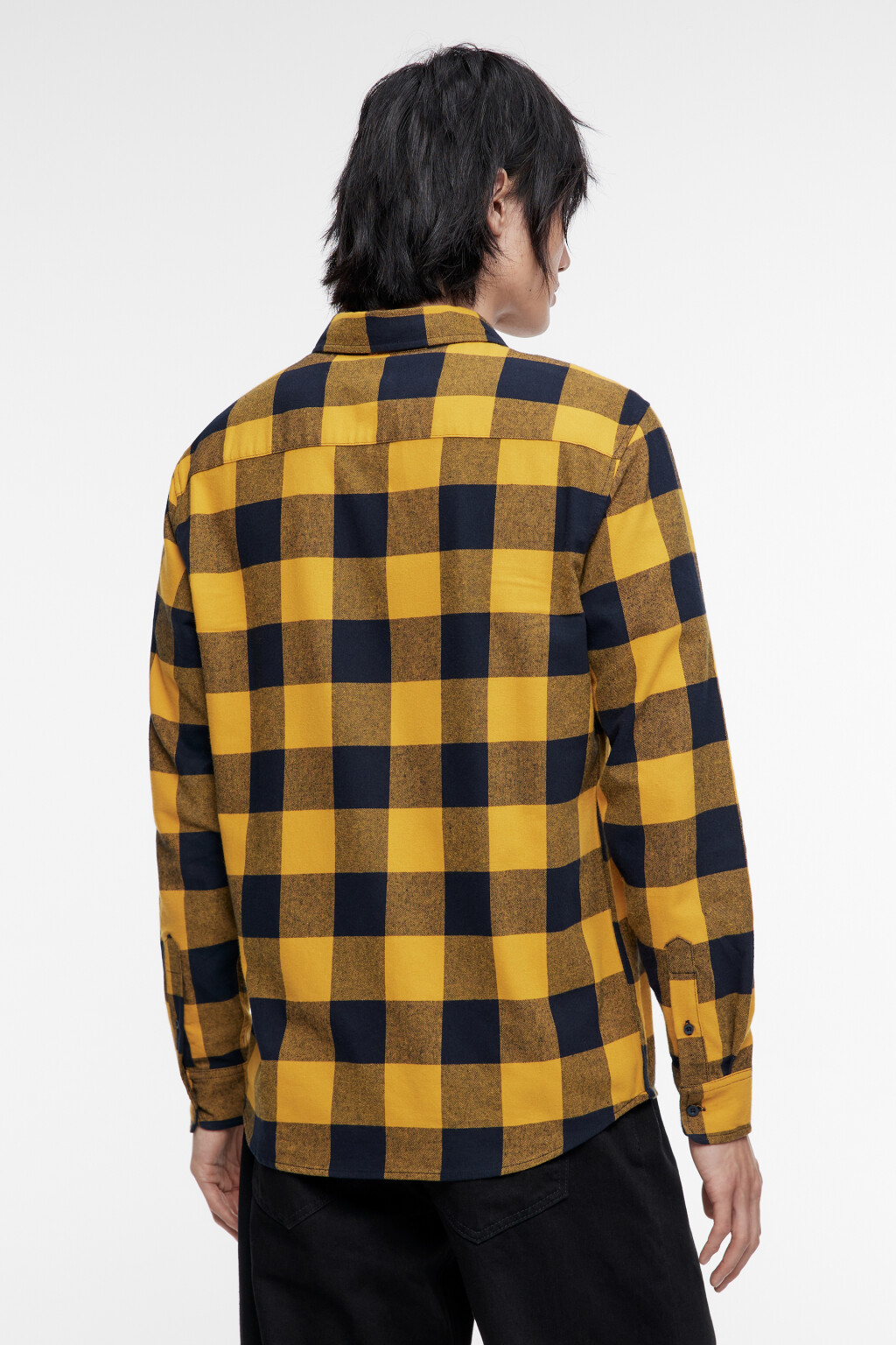 Рубашка oversize хлопковая с принтом в клетку - цвет мультиколор - 5