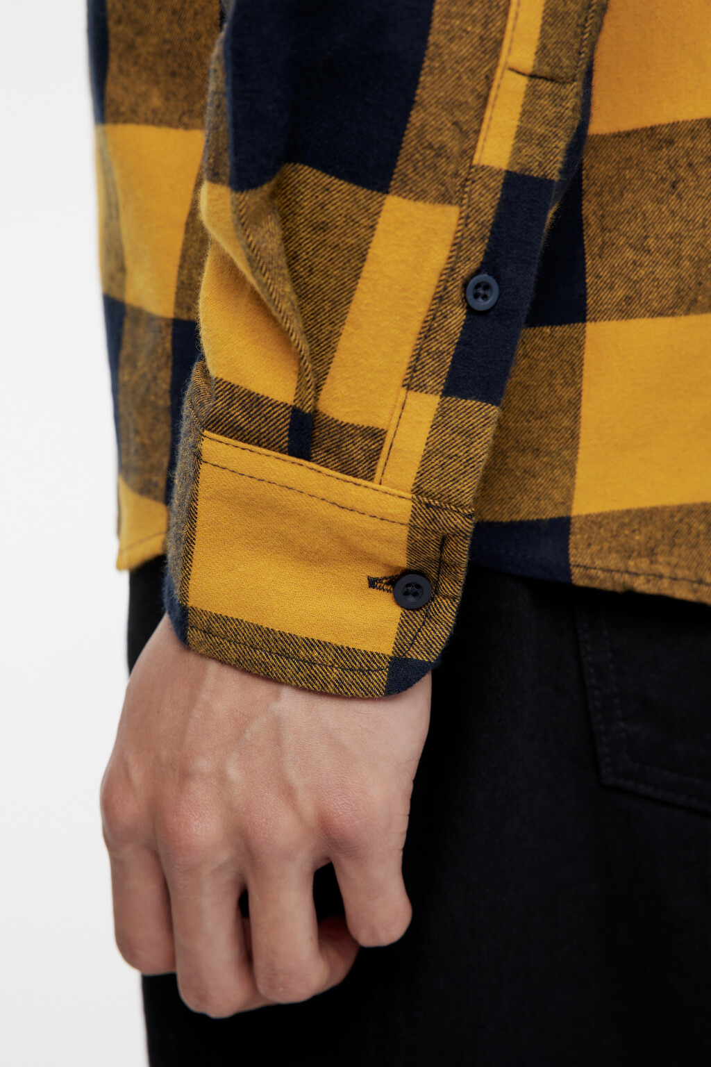 Рубашка oversize хлопковая с принтом в клетку - цвет мультиколор - 8