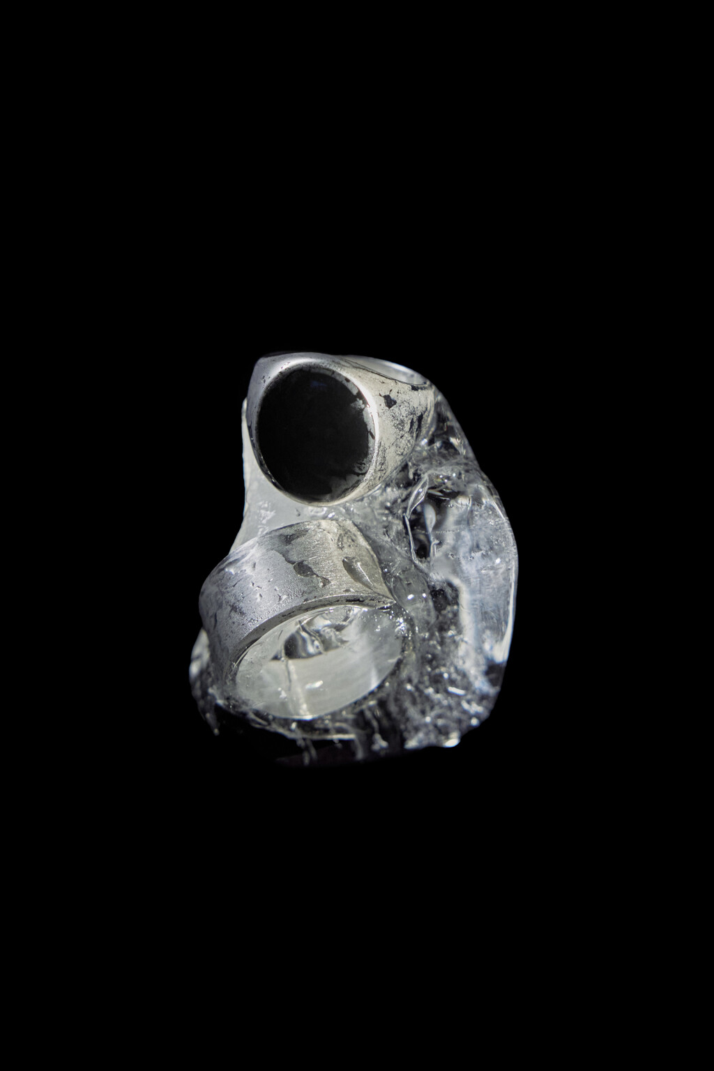 Набор колец из металла и эпоксидной смолы - цвет мультиколор - 3