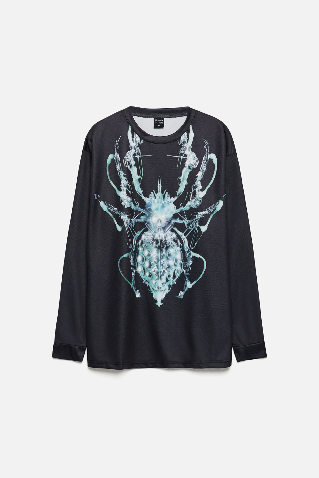 Лонгслив oversize с 3D-принтом - цвет черный - 11