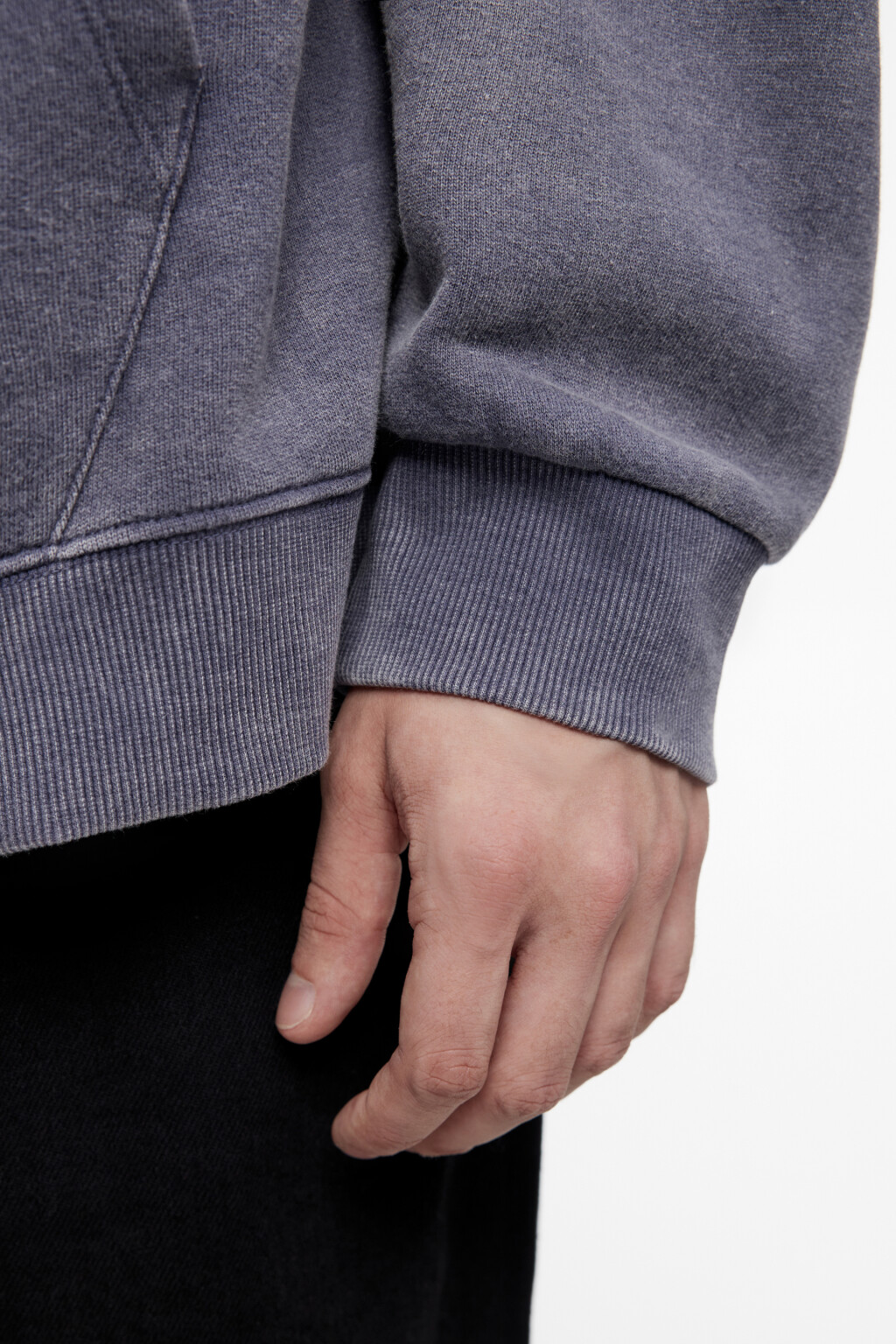 Худи oversize утепленная с состаренным эффектом - цвет сливовый - 8