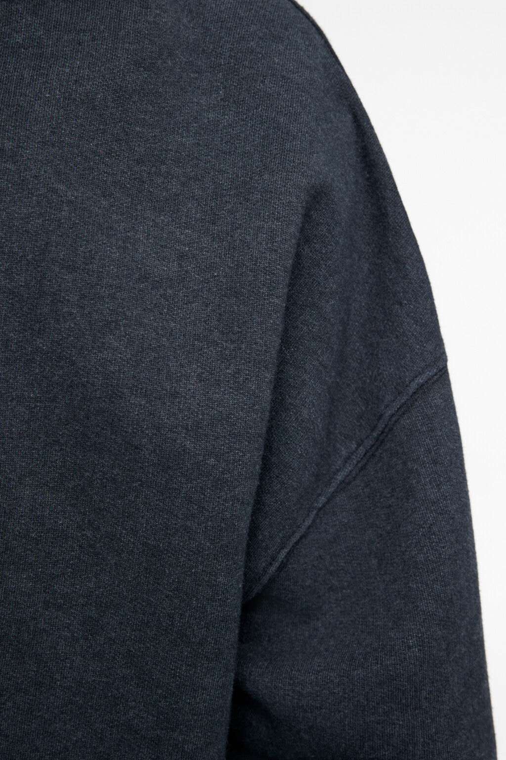 Худи oversize утепленная с состаренным эффектом - цвет черный - 6