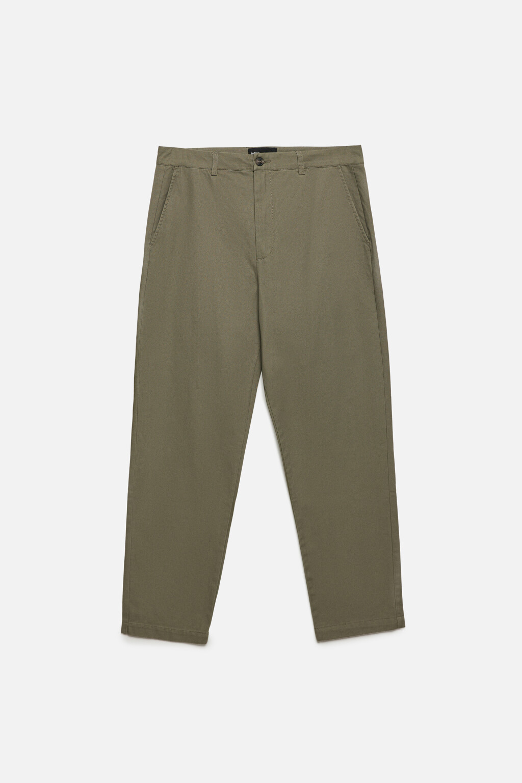 Брюки-чинос хлопковые зауженные со средней посадкой - цвет зеленый - 9