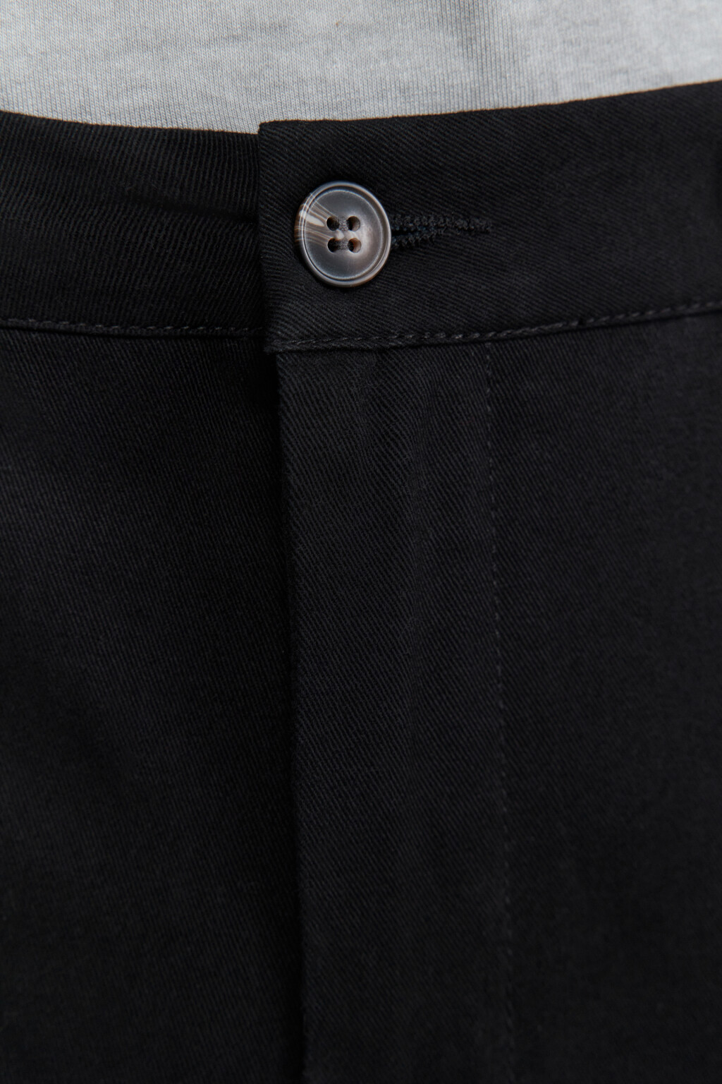 Брюки-чинос хлопковые зауженные со средней посадкой - цвет черный - 7