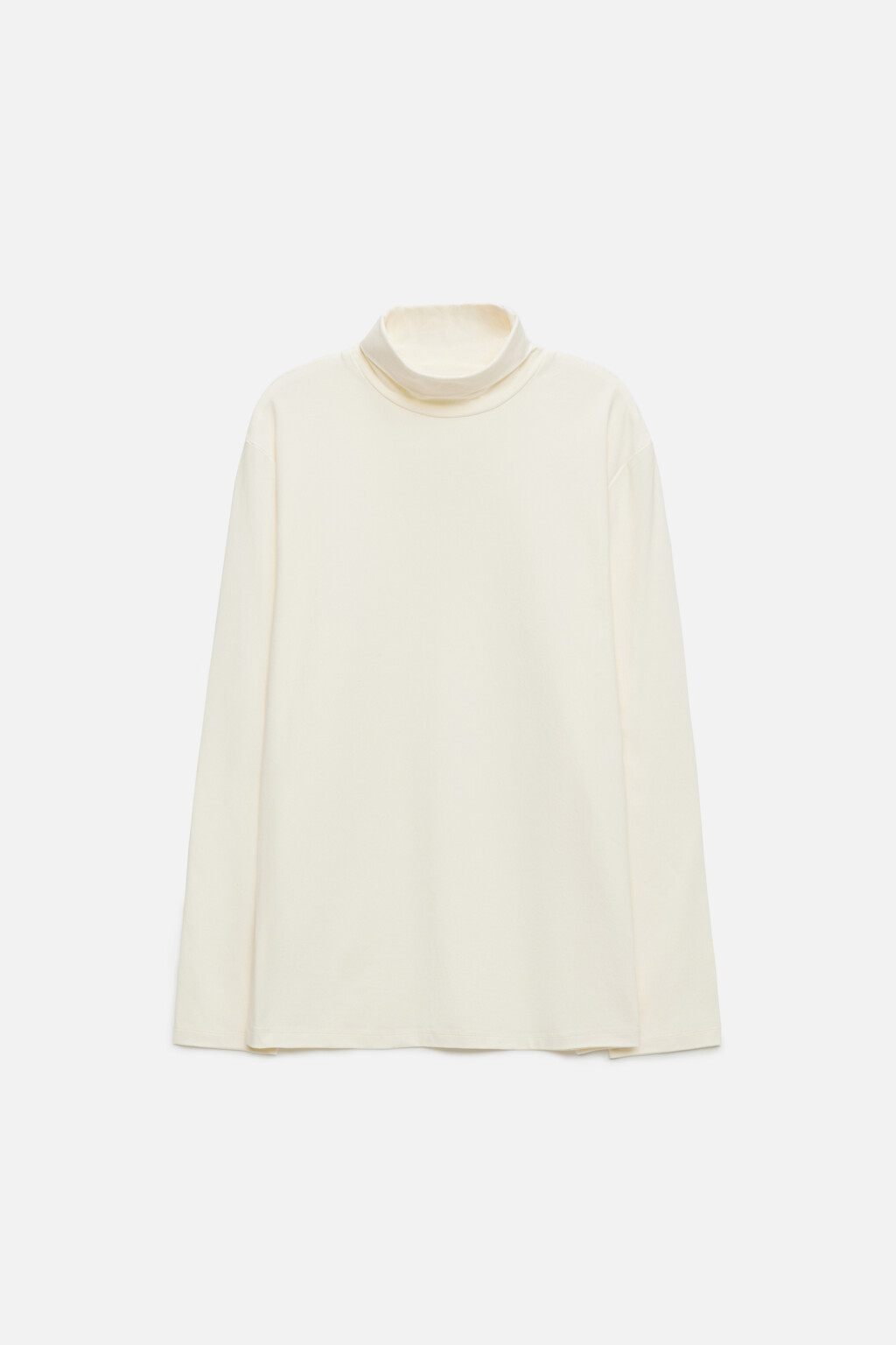 Бадлон хлопковый облегающий с воротником-стойкой - цвет ванильный - 8