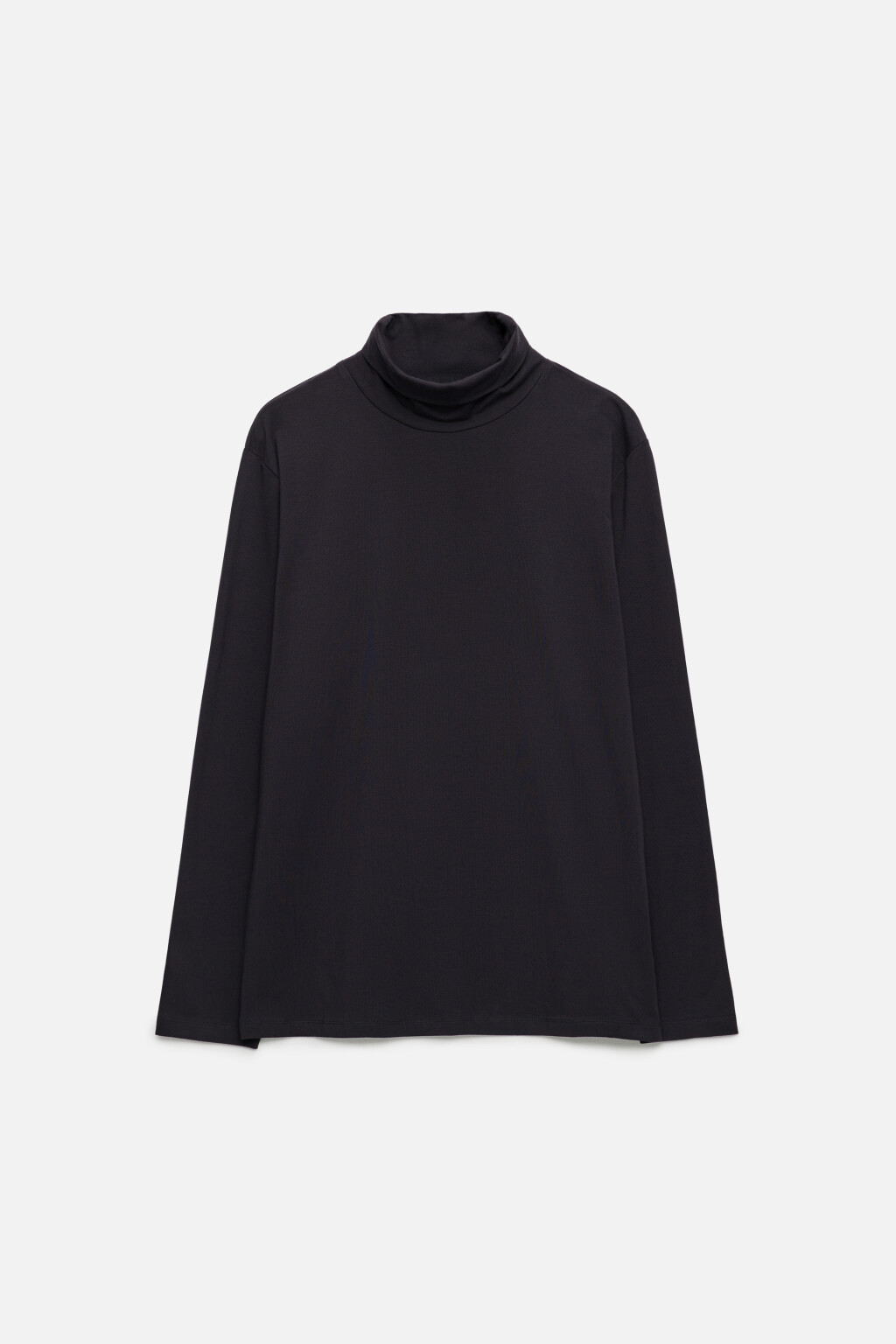 Бадлон хлопковый облегающий с воротником-стойкой - цвет черный - 8