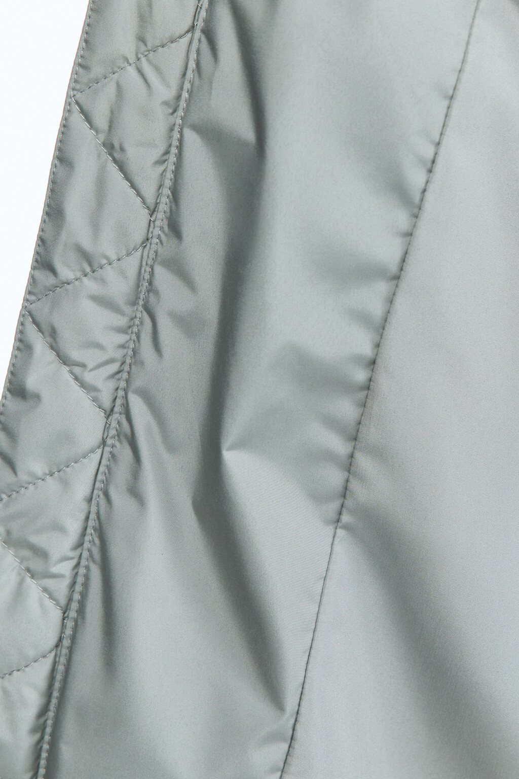 Пальто-пуховик стеганое утепленное с капюшоном - цвет серый - 8