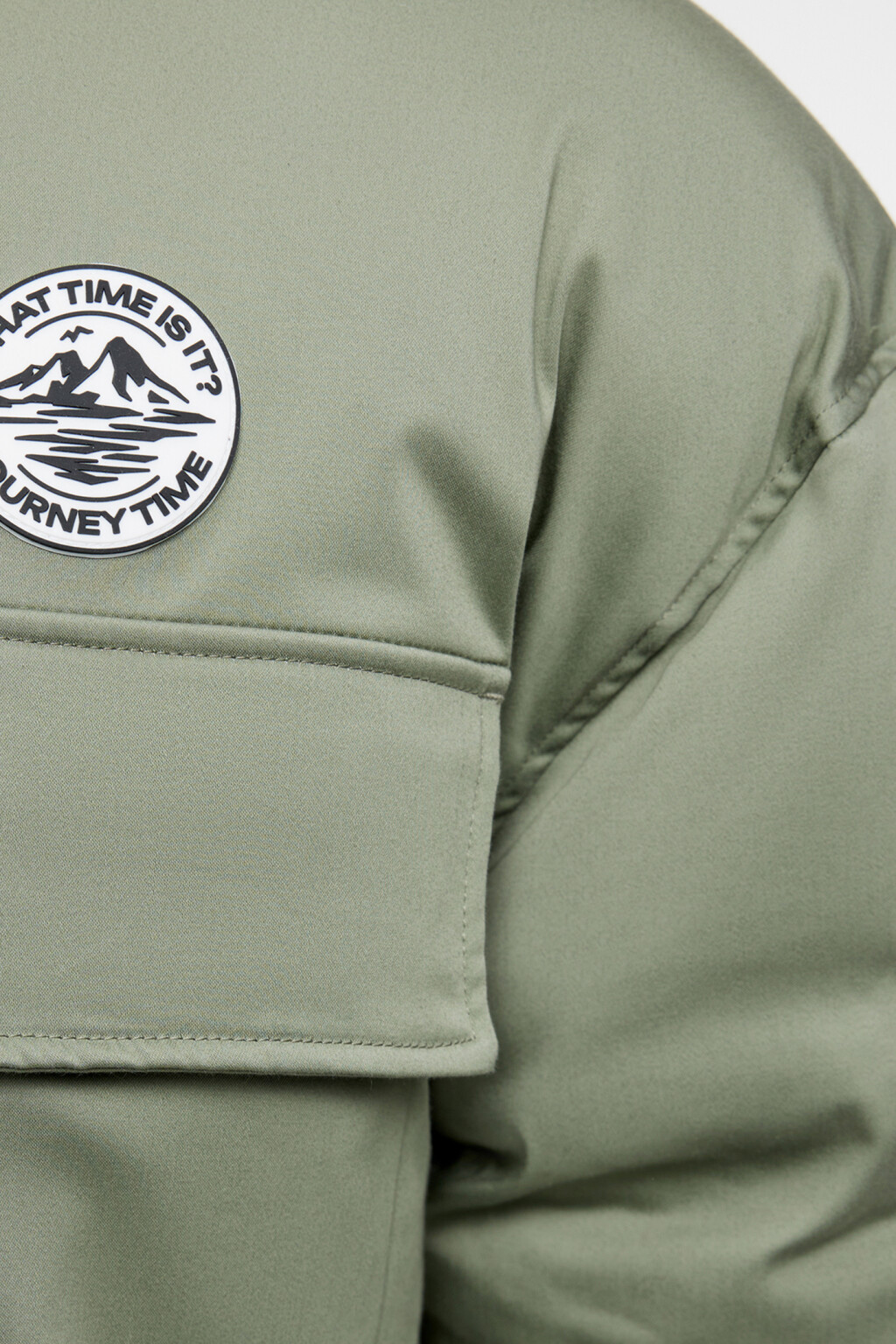 Куртка-парка длинная утепленная с капюшоном - цвет зеленый - 7