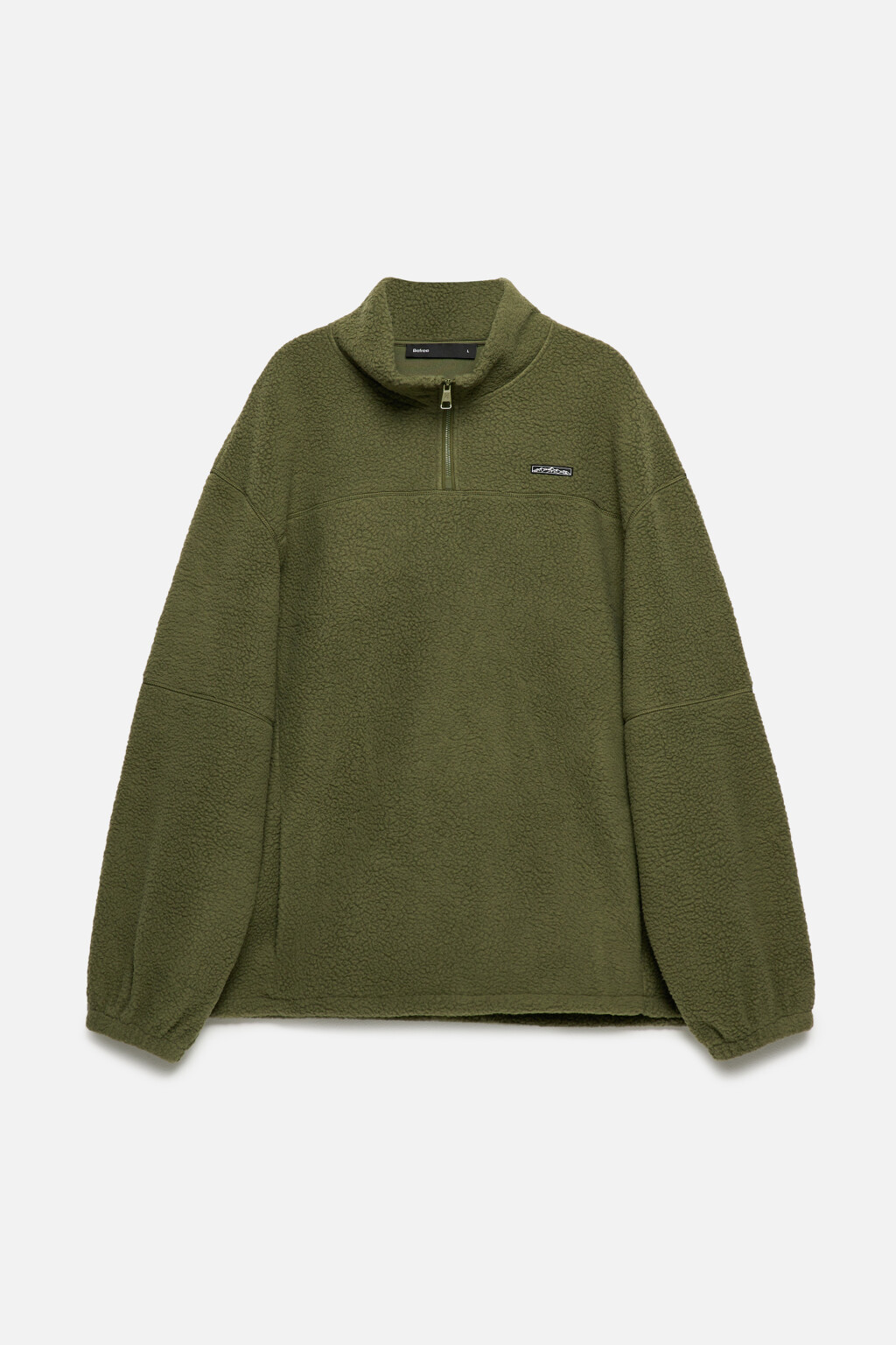 Толстовка флисовая с воротником-стойкой на молнии - цвет зеленый - 11