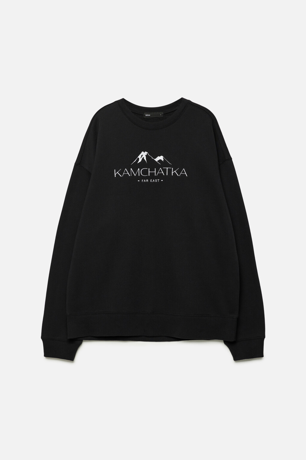 Свитшот oversize утепленный с принтом-надписью - цвет черный - 9