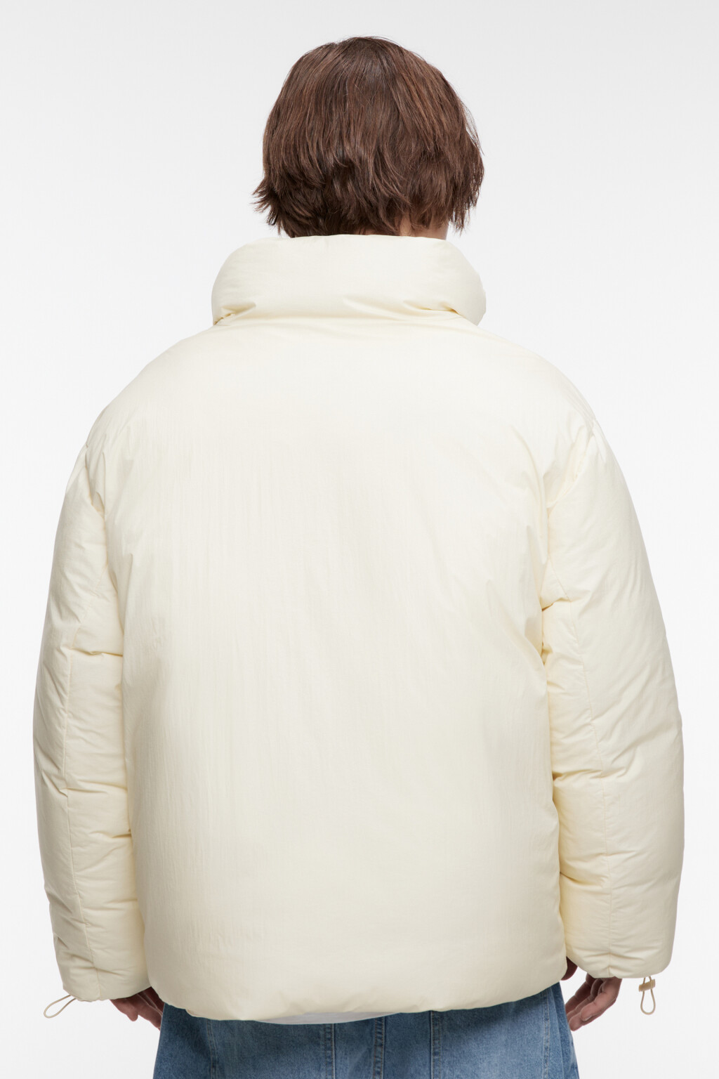 Куртка дутая с воротником-стойкой - цвет бежевый - 4